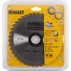 DeWalt 190 mm circular saw blade