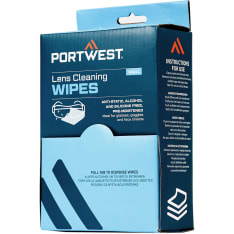 Portwest PA01 Lens Cleaning Wipes (100 towelettes)