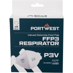 Portwest P310 ffp3 dolomite taittuva hengityssuojain venttiilillä.