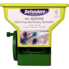 Wheeled fertilizer and seed spreader