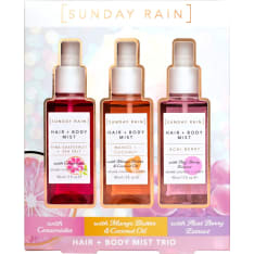 Sunday Rain Hair & Body Mist Trio lahjapakkaus