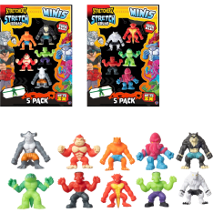 Stretch Squad Minis venyvät figuurit 5-pack (lajitelma)