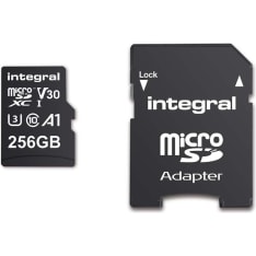 Integral MSDX256G100V30 256 GB microSDHC/XC V30 UHS-I U3 memory card