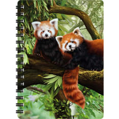 Deluxebase 3D LiveLife Red Pandas Spiral Notebook
