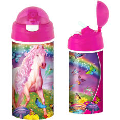 Happy Orange 3d pink pony drinking bottle