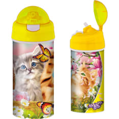 Happy Orange 3d cats drinking bottle