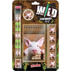 Deluxebase Wild Stationery Set Pig kirjoitussetti