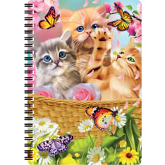 Deluxebase 3D LiveLife Kitten Fun Time spiral notebook
