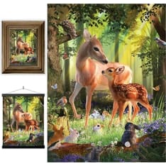 3D LiveLife Pictures Deer at Dawn juliste