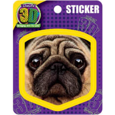 Deluxebase 3D LiveLife Stickers Pug tarrat