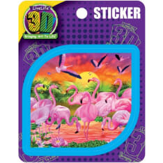 Deluxebase 3D LiveLife Stickers Flamingo Lingo tarrat