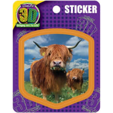 Deluxebase 3D LiveLife Stickers Highland Cows tarrat