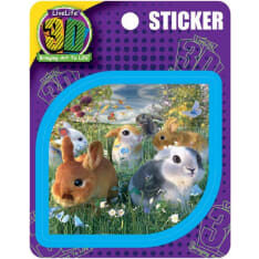 Deluxebase 3D LiveLife Stickers Bunnies tarrat