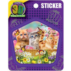 Deluxebase 3D LiveLife Stickers Kitten Fun Time tarrat