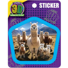 Deluxebase 3D LiveLife Stickers Llamarama tarrat