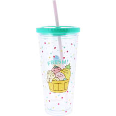 Pusheen Hedelmät Mug with straw 600 ml