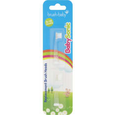 Brush Baby BabySonic 0-18 kk paristokäyttöisen hammasharjan vaihtopäät 2 kpl