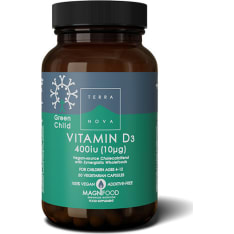 Terranova Green Child Vitamin D3 10 µg 50 kaps. ravintolisä