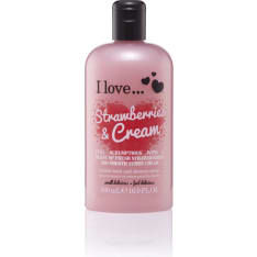 I Love… Strawberries & Cream 500 ml kylpy-ja suihkugeeli