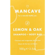 Mancave Lemon & Oak 100 g body and hair cleansing bar