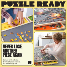 Puzzle Ready - Puinen palapelilauta, 1000 palan palapeleille