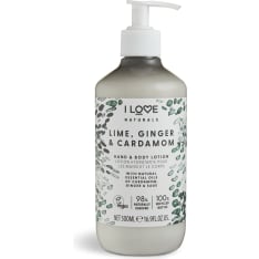 I Love Naturals Lime, Ginger & Cardamon 500 ml käsi- ja vartalovoide