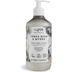 I Love Naturals Tonka Bean & Myrrh 500 ml käsi- ja vartalovoide