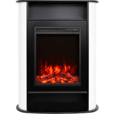 Pohjola Indoor Ravenna 750/1500W 84x33x111 cm white electric fireplace with LED flame