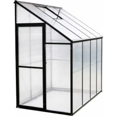 Pohjola Garden 242 x 122 x 195 cm black wall greenhouse