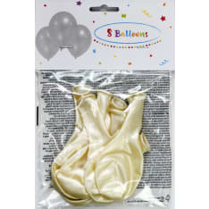 Ilmapallo metalli valkoinen 8 kpl