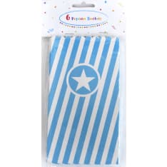Popcorn box light blue 6 pcs