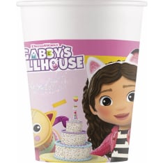 Gabby's Dollhouse 8 kpl 200ml pahvimuki