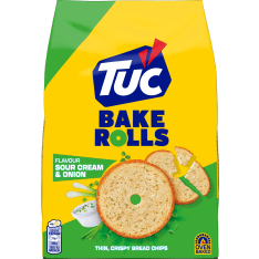 TUC Bake Rolls Sour Cream & Onion 150g leipälastut