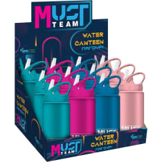 Aluminum water bottle with straw