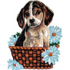 Farnia Dog 20x25cm canvas work