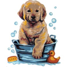 Farnia Dog 20x25cm canvas work