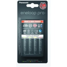 Panasonic Eneloop Smart&Quick laturi + 4kpl Eneloop Pro AA 2450mAh akkuparisto