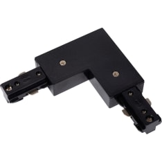 Lucide Track L-connector black left connector for 1-phase rail