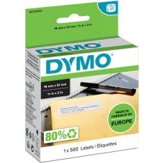 DYMO Authentic LabelWriter Small Multi-Purpose Labels | 19 mm x 51 mm | Self-Adhesive | Roll of 500 | Easy-Peel Labels | for ...