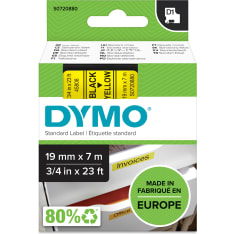 DYMO® D1® 19mm x 7m musta keltaisella tarrateippi