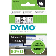 DYMO® D1® Tape 24mm x 7m black on transparent