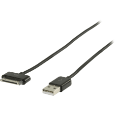 Valueline VLMB39100B20 Apple Telakka 30-Pin - USB A Uros 2.00 m Synkronointi- ja Latauskaapeli