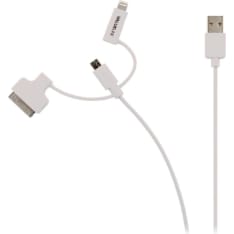 Valueline VLMP39410W1.00 USB A Uros - Micro B-Uros 1m 3-in-1 Synkronointi- ja Latauskaapeli