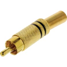 Valueline VGAP24900B Uros Kulta/Musta RCA-liitin