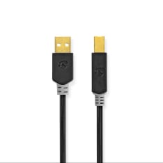 Nedis CCBW60100AT20 USB-A Uros-USB-B Uros 2m USB2.0 kaapeli