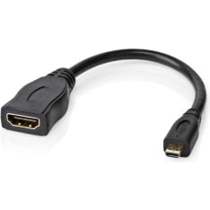 Nedis 0,2 m HDMI Micro uros - HDMI naaras kaapeli