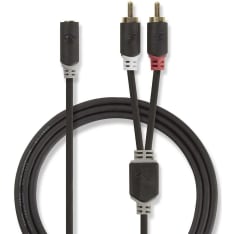 Nedis 2x RCA uros - 3.5 mm naaras stereoaudiokaapeli
