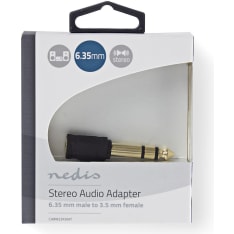 Nedis 6.35 mm male - 3.5 mm female adapter