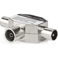 Nedis CSBW40950WT 2x koaksiaali uros-IEC (Coax) Naaras Satelliitti- ja antenni-sovitin