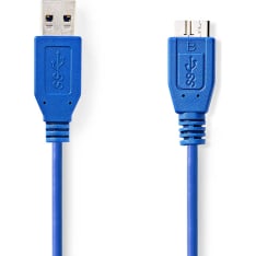 Nedis CCGP61500BU50 USB-A Uros-USB Micro-B Uros 5.00 m USB 3.2 Gen 1 kaapeli